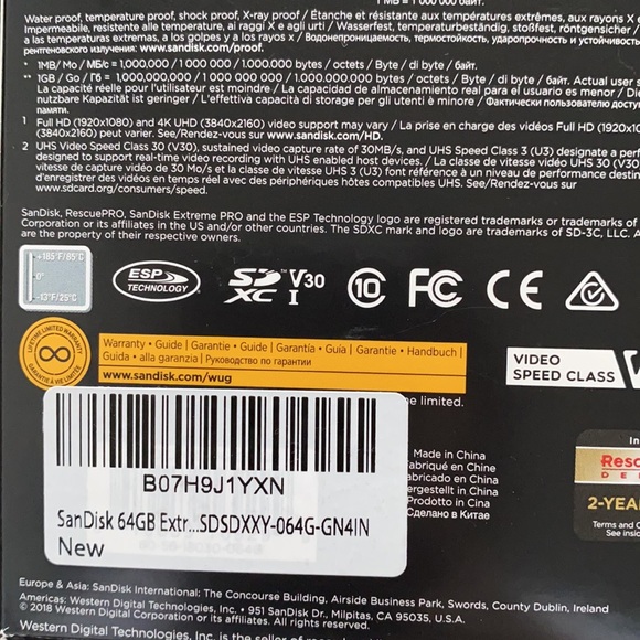 SanDisk 64GB Extreme PRO SDXC UHS-I Card, SD Card - Picture 5 of 5